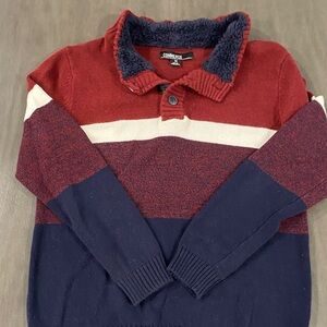 Commerce Kids' Red and Blue Striped Sweater